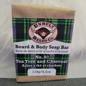 Tea Tree and Charcoal Beard & Body Soap Bar