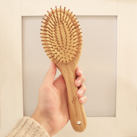 Cushioned Bamboo Hair Brush- Oval