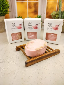 Pink Sugar goat milk loofah soap