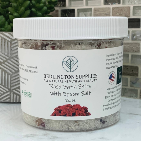 Rose Bath Salts with Epsom Salt, Rose Fragrance Oils