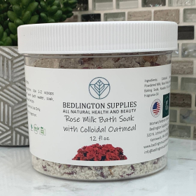 Rose Milk Bath Soak with Colloidal Oatmeal - 12 oz