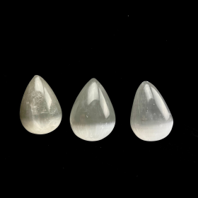 Selenite Moon Drops (eggs) | 60mm