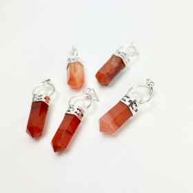 Carnelian | Faceted Pencil Point Pendant