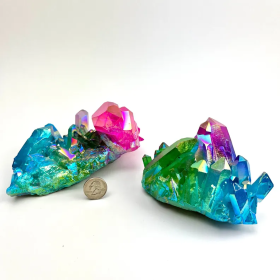 Triple Color Titanium Aura Cluster | 130-200mm | China