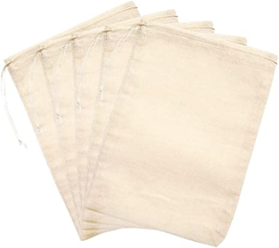 Cotton Drawstring Bags - 100 Count - 4x6