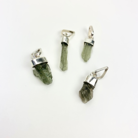 Moldavite Pendant | Top Cap