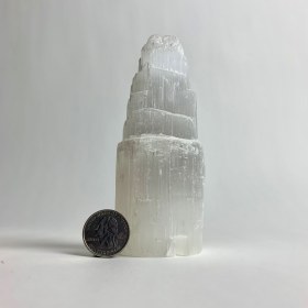 Mini Selenite Tower (Space for light) | 5"