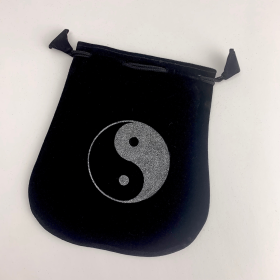 Yin Yang Velvet Black Bag