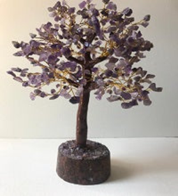 Amethyst Gemstone Tree, Natural Crystal Tree (500 chips)