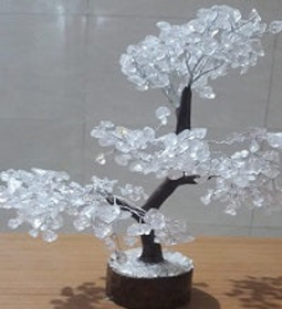 Clear Quartz Tree, Clear Quartz Gemstone Tree (500 chips)