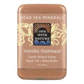 One With Nature Dead Sea Mineral Vanilla Oatmeal Soap - 7 Oz