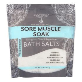 Soothing Touch Bath Salts - Sore Muscle Soak - 32 Oz