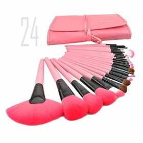 Beauty Business 24 Piece High Quality Makeup Brush set (Color: Pink)