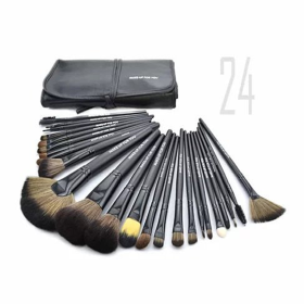 Beauty Business 24 Piece High Quality Makeup Brush set (Color: Black)