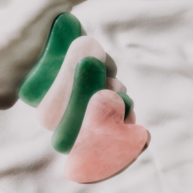 Quartz Gua Sha Facial Tool (Color: Aventurine Green Jade)