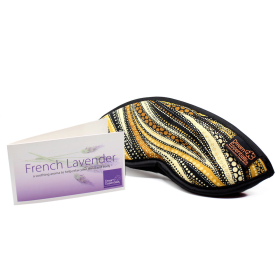 Dream Essence Lavender Aromatherapy Sleep Mask - Made in the USA (11 Styles) (Color: Brown Waves)