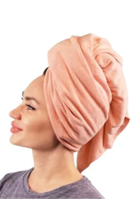 Sleek'e Microfiber Hair Towel (Color: Pink)