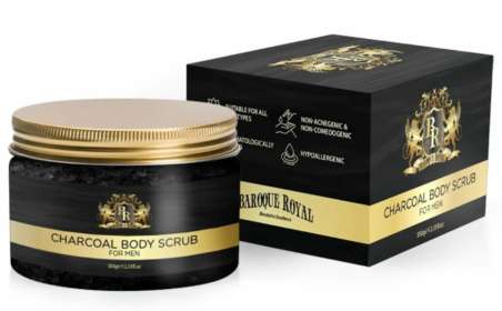 Baroque Royal Body Scrub (Color: Activated Charcoal, size: 350 gm)