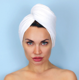 Sleek'e Microfiber Hair Wrap (Color: White)