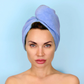 Sleek'e Microfiber Hair Wrap (Color: Blue)