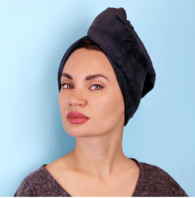 Sleek'e Microfiber Hair Wrap (Color: Black)